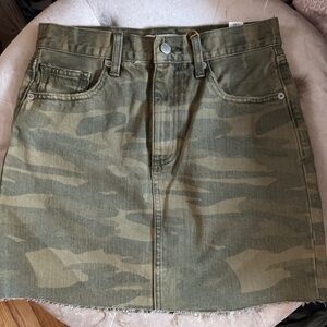 Lucky Brand Olive Camouflage Mini Skirt